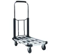 vidaXL Chariot de transport pliable 150 kg Aluminium Argenté