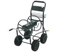 vidaXL chariot d'enrouleur de jardin connecteurs 1/2" 75 m acier
