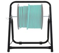 vidaXL Chariot dévidoir 48 cm 45 kg Noir Acier revêtu par poudre