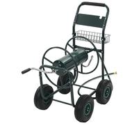 vidaXL Chariot dévidoir avec connecteur de tuyau 1/2" 75 m acier