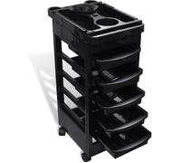 vidaXL Chariot en plastique pour salon de coiffure avec roues