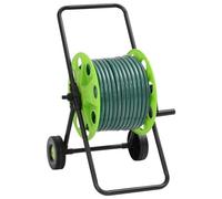 vidaXL Chariot enrouleur vert avec jeu de raccords de tuyaux 1,9cm 20m