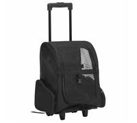 vidaXL Chariot polyvalent pliable pour animaux de compagnie Noir 171019