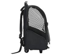 VidaXL Chariot polyvalent pliable pour animaux de compagnie Noir