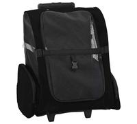 vidaXL Chariot pour Animaux de Compagnie 3 en 1 Design Noir 48 x 32 x (57-106) cm Tissu Oxford