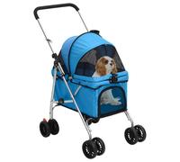 vidaXL Chariot pour chiens Pliable Bleu 76x50x100 cm Tissu Oxford