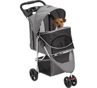vidaXL Chariot pour chiens Pliable Gris 80x46x98 cm Tissu Oxford