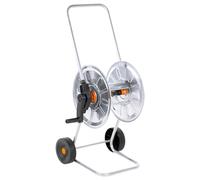 vidaXL Chariot enrouleur de tuyau sur roues acier galvanisé – Jusqu'à 50 m (12,7 mm) / 35 m (19 mm)