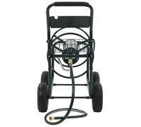 vidaXL Chariot pour tuyau de jardin avec raccord de tuyau 1/2" 75 m acier