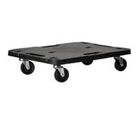 Chariots de Transport 3 pcs Noir 58x38x12 cm Polypropylène