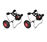 2x Chariots pour Kayak Chariots Roulants Chariots de Transport pour Bateau Chariot à Roues de Canoë Robuste Pare-chocs 70 kg