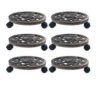 vidaXL Chariots pour plantes 6 pcs Bronze 30 cm Plastique