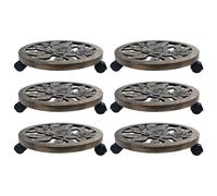 vidaXL Chariots pour plantes 6 pcs Bronze 38 cm Plastique
