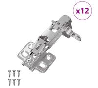 vidaXL Charnière 12 pcs Nickel 35 mm Fer, Innovations de cuisine, design contemporain, système de couvercle doux, pour un accès facile et moderne, 301812