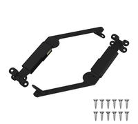 vidaXL Charnière de support de couvercle 2 pcs Noir 192 x 32 x 50 mm