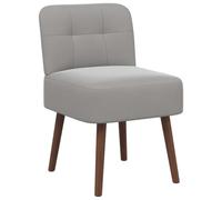 vidaXL Chauffeuse Gris Clair Velours | La chaise est recouverte d'un tissu velours doux