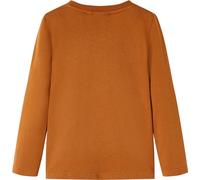 vidaXL Chemise à manches longues pour enfants Cognac 128