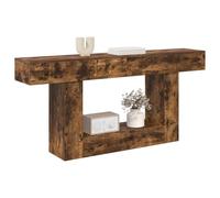 vidaXL Chêne fumé 160 x 30 x 74 cm, table moderne, console rectangulaire, surface d'accentuation durable, rangement de la maison résistant à l'humidité, décoration fonctionnelle