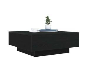 vidaXL Chêne Noir 80 x 80 x 31 cm Bois d'ingénierie | Un look qui booste ta déco moderne, Une lumière douce qui met une ambiance cozy, MDF costaud avec un joli placage en chêne