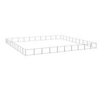 vidaXL Chenil Argenté 100 m² Acier Blanc G