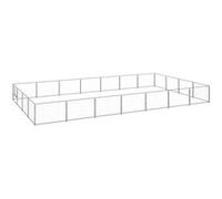 Chenil Noir 28 m² Acier Cage pour Animaux Enclos pour Chiot Extérieur vidaXL