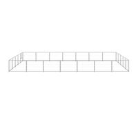 vidaXL Chenil Argenté 35 m² Acier