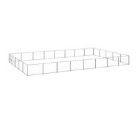 Vidaxl Chenil Argenté 40 M² Acier