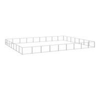 vidaXL Chenil Argenté 63 m² Acier Blanc G