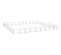 vidaXL Chenil Argenté 81 m² Acier Blanc G