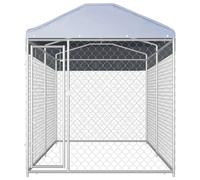 vidaXL Chenil d'extérieur avec toit 382x192x225 cm