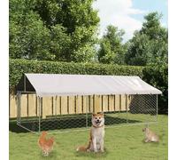 vidaXL Chenil d'extérieur avec toit 400x200x150 cm
