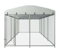 vidaXL Chenil d'extérieur avec toit 7,6x3,8x2,3 m