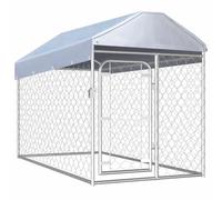 vidaXL Chenil d'Extérieur avec Toit pour Chiens 2x1x1,25 m Enclos Cage Niche