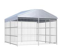vidaXL Chenil d'extérieur avec toit pour chiens 300 x 300 x 200 cm