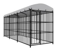 Vidaxl Chenil D'extérieur Avec Toit Pour Chiens 450x150x210 Cm