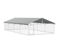 Chenil Extérieur avec Toit pour Chiens 400x100x150 cm Cage Niche Chiots vidaXL