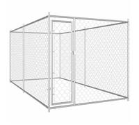 vidaXL Chenil d'extérieur pour chiens 382x192x185 cm