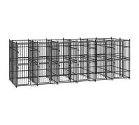 Vidaxl Chenil D'extérieur Pour Chiens Acier 11,06 M²