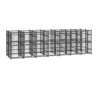 Vidaxl Chenil D'extérieur Pour Chiens Acier 12,9 M²