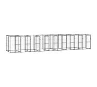 Vidaxl Chenil D'extérieur Pour Chiens Acier 21,78 M²