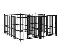 Vidaxl Chenil D'extérieur Pour Chiens Acier 3,75 M²