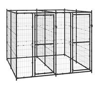 Chenil d'extérieur pour chiens Acier 4,84 m²