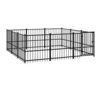 Vidaxl Chenil D'extérieur Pour Chiens Acier 8,47 M²