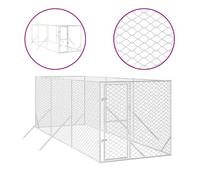 Vidaxl Chenil D'extérieur Pour Chiens Argenté 2x6x2 M Acier Galvanisé