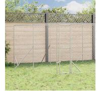 vidaXL Chenil d'extérieur pour chiens argenté 4x4x2 m acier galvanisé 3190455