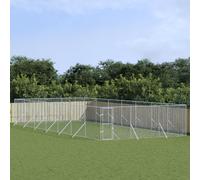 Vidaxl Chenil D'extérieur Pour Chiens Argenté 6x14x2 M Acier Galvanisé