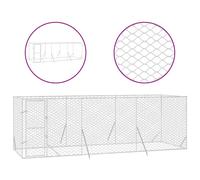 Vidaxl Chenil D'extérieur Pour Chiens Argenté 6x2x2 M Acier Galvanisé