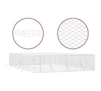 Vidaxl Chenil D'extérieur Pour Chiens Argenté 8x12x2 M Acier Galvanisé