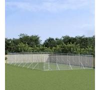 Vidaxl Chenil D'extérieur Pour Chiens Argenté 8x16x2 M Acier Galvanisé