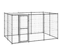 vidaXL Chenil Extérieur Acier avec Toit 7,26 m² Enclos Niche Cage pour Chiens 3082293